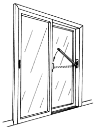 Contractor Quality Patio Door Locks, Sliding Door Lock Bar With Key